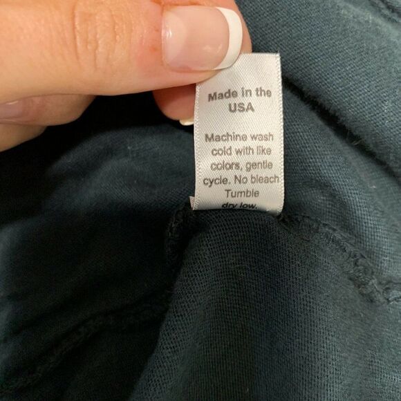 michael stars womens solid pine green long sleeve holed top t shirt - Picture 5 of 5